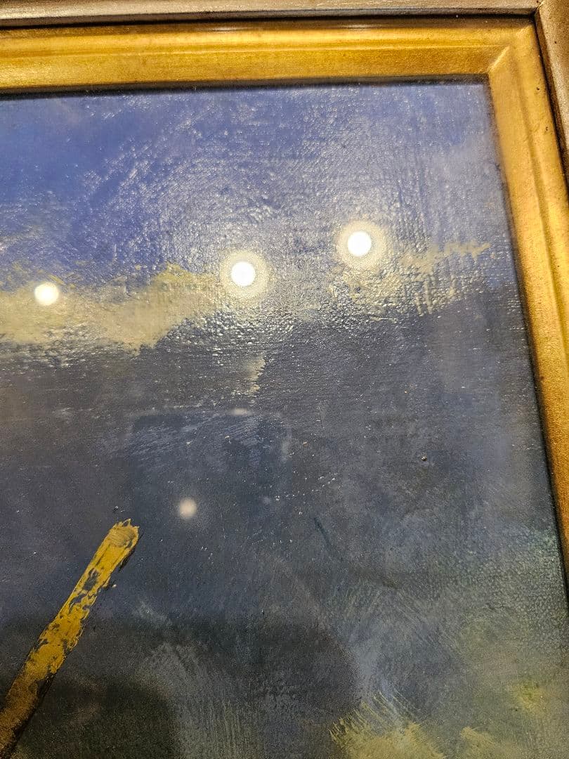 工藤和男「陽光の浜」油彩 F6号 創元会元会長 労働者の賛歌 一枚の繪