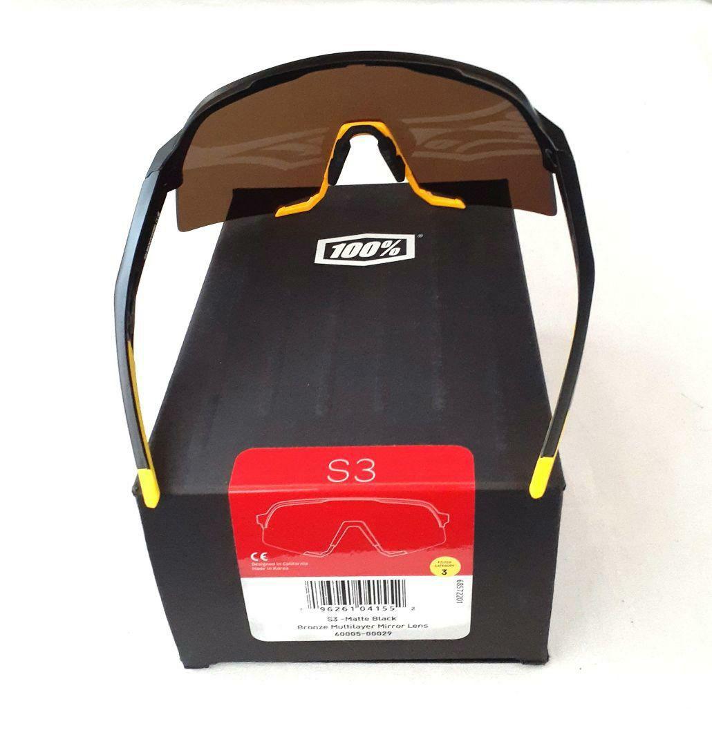 100% S3 ブラック ブロンズ ワンハンドレッド サングラス - メルカリ