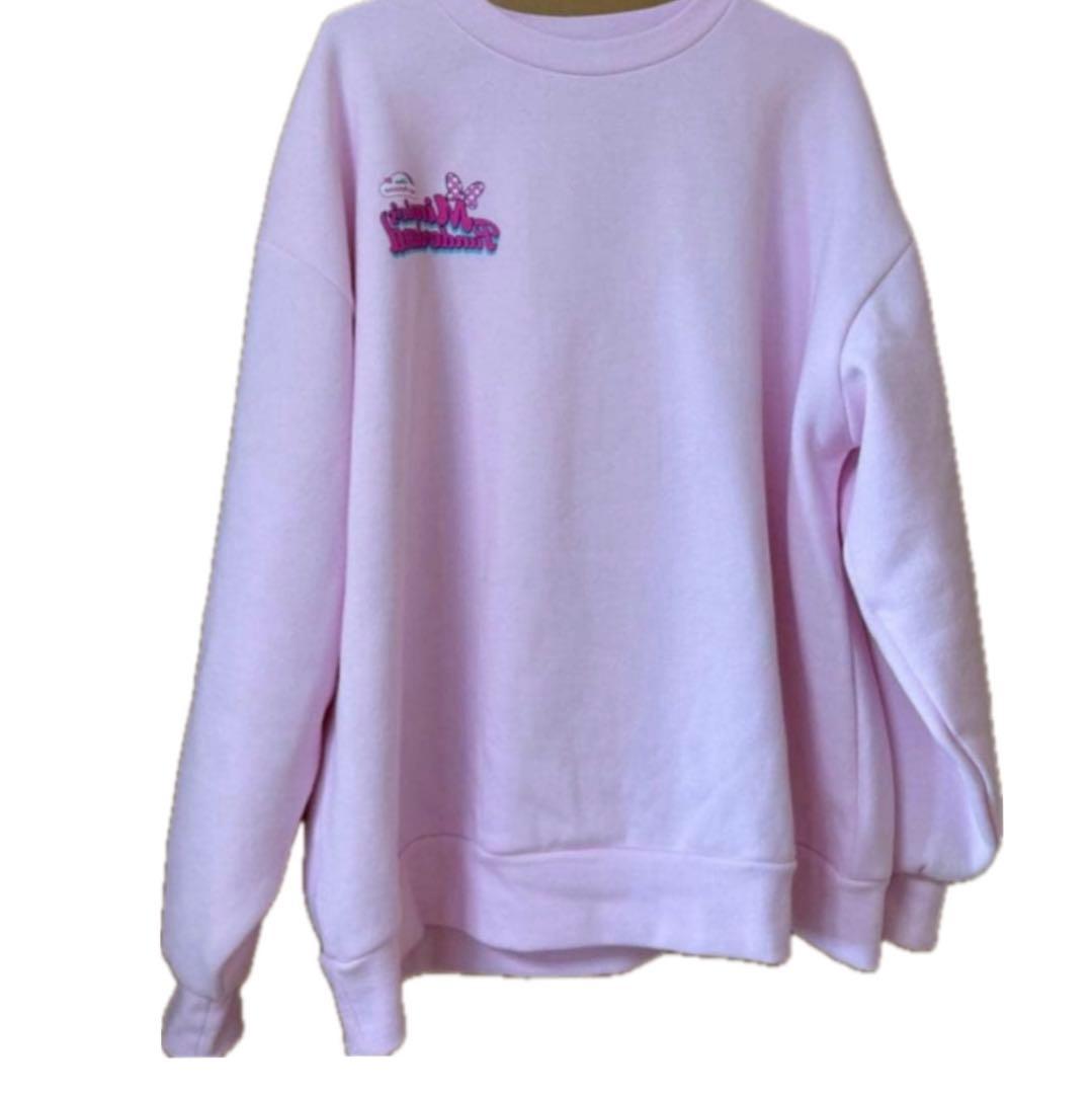 美品】 ミニー パルパルーザ トレーナー 裏起毛 ピンク ミニファン