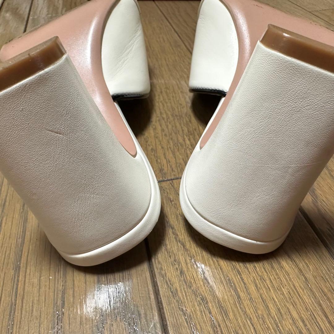 ☆*i様 Bit Square-Toe Mules バニラ 38