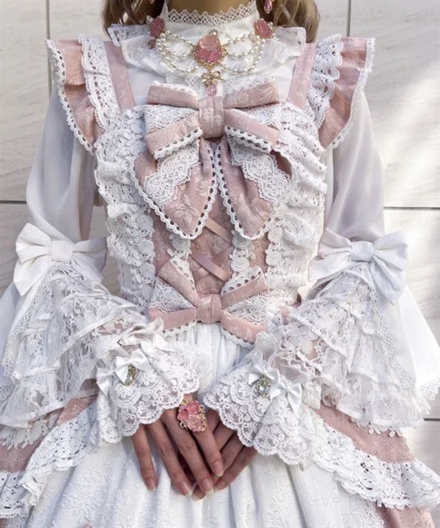 chalmiere ブリリアントローズジャンパースカート ピンク - メルカリ