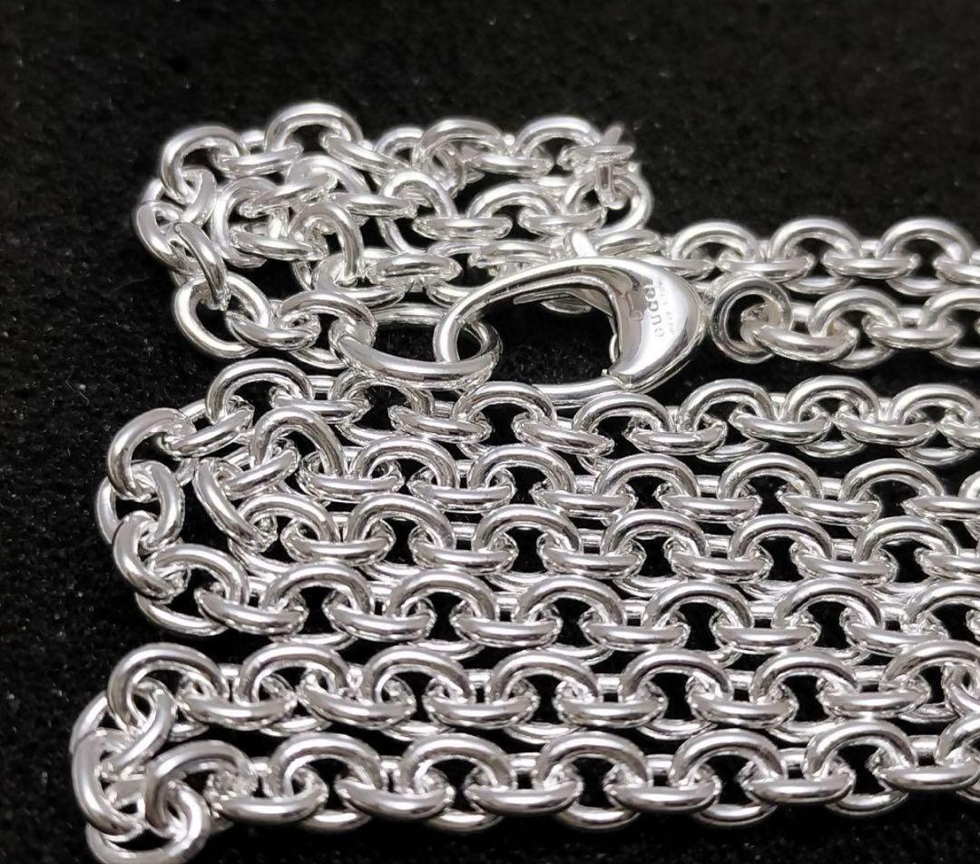 GUCCI あずきチェーンネックレス シルバー925 50cmの通販はau PAY