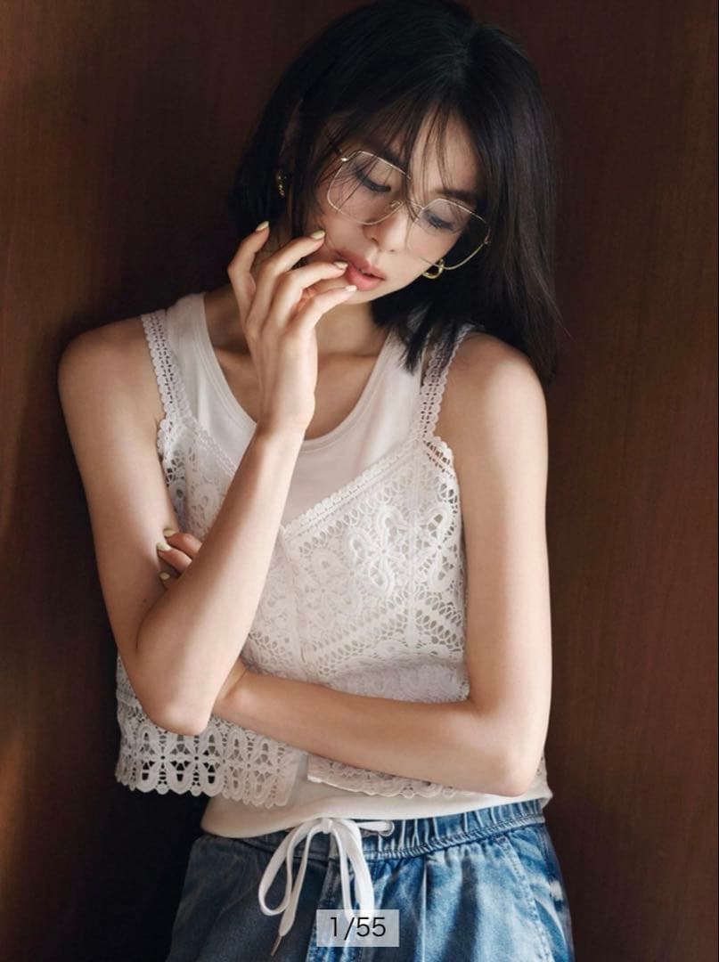 新品 Arpege story アルページュストーリー クロシェレースキャミ 中古・古着通販】ARPEGE STORY (アルページュストーリー) キャミソール