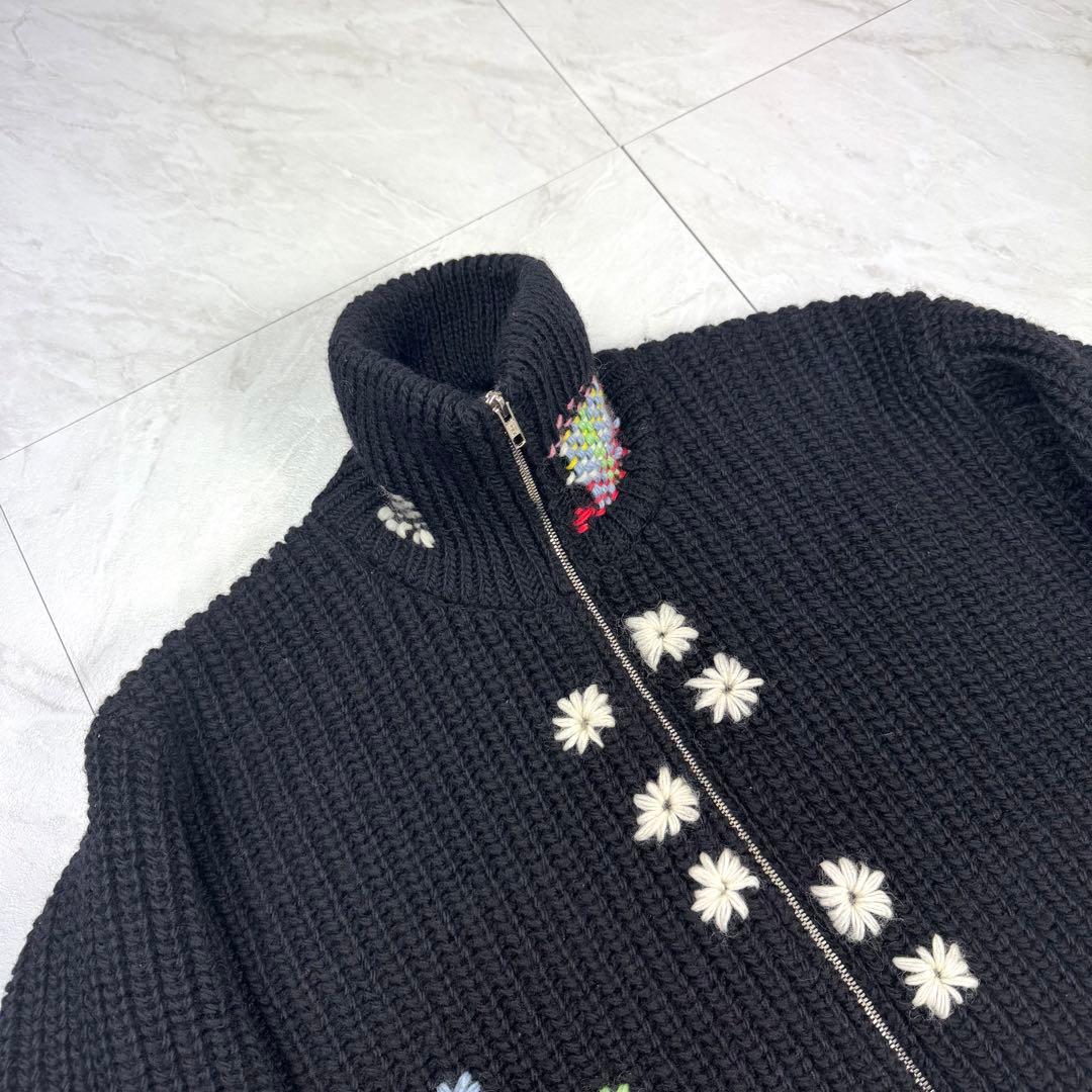 doublet DARNING CUT OFF DRIVERS KNIT S 黒 - メルカリ