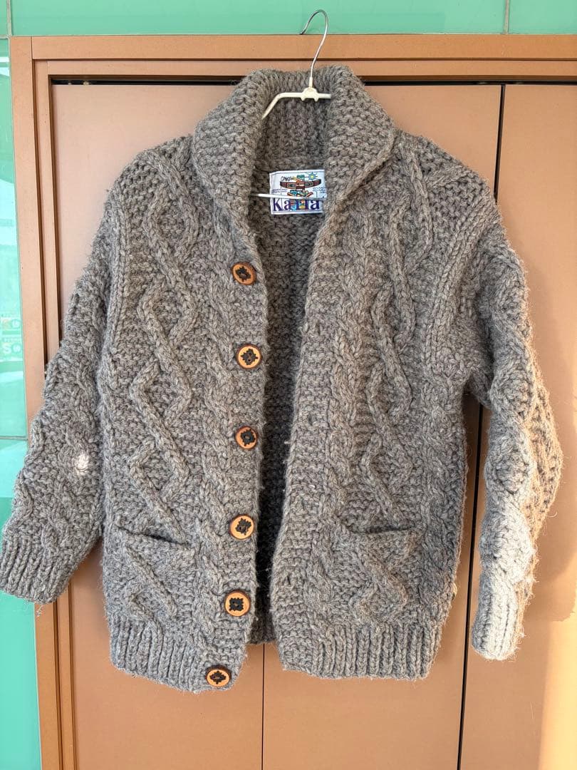 kanata カナタ カウチン M カナタ KANATA カウチンセーター 6プライウール サンダーバードリーフ