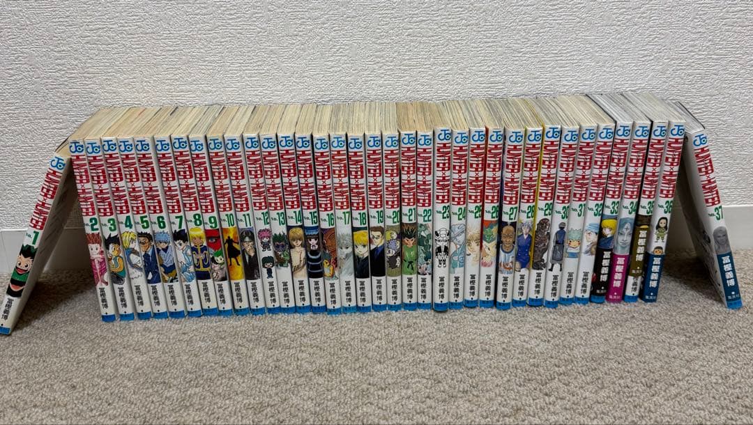 ハンターハンター　37巻までのセット HUNTER ハンターハンター セット 1-37巻 冨樫義博 全巻、表紙