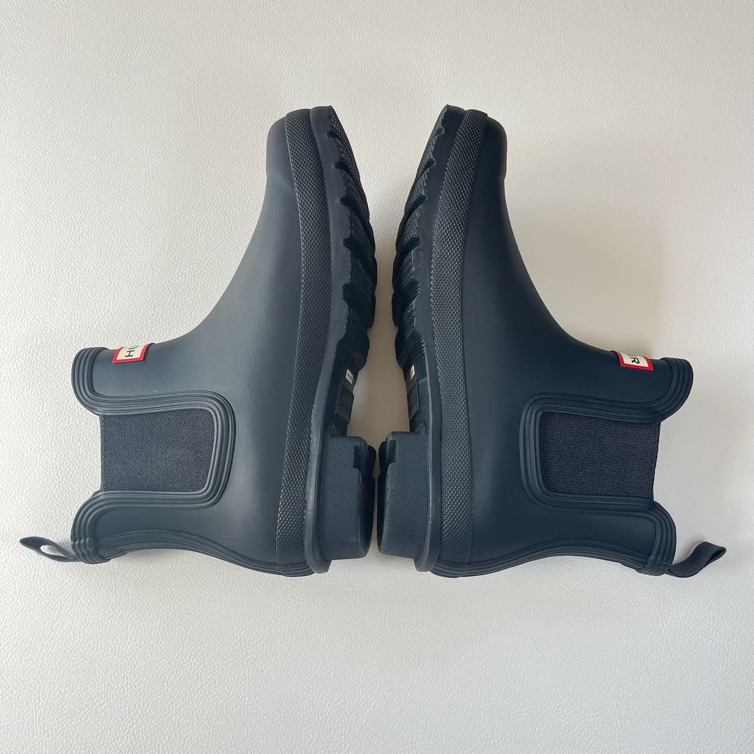 未使用級✨ハンター サイドゴア レインシューズ ネイビー UK5 24