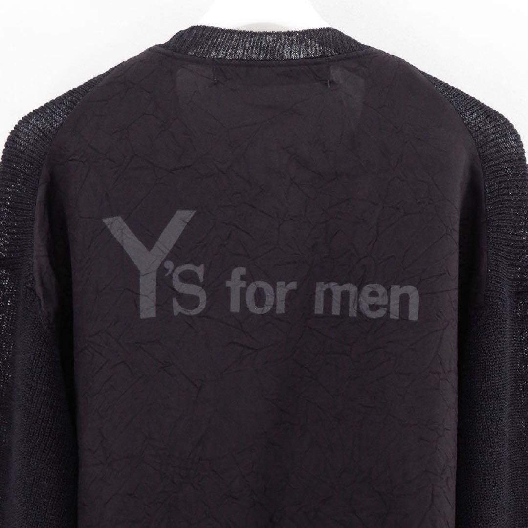 Y's for men 26SS ビッグロゴラウンドネックプルオーバー ブラック