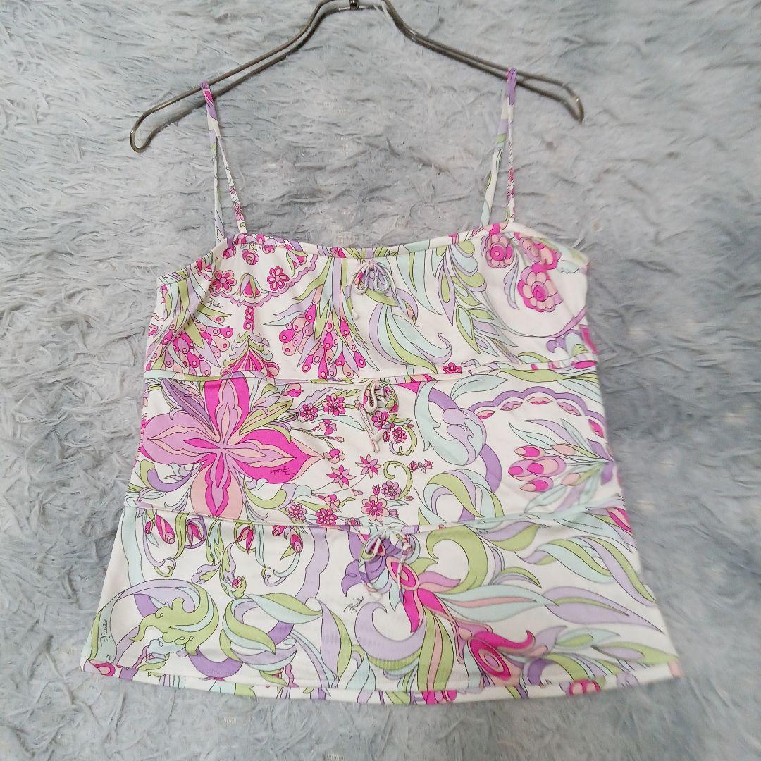 ​シルク100% EMILIO PUCCI キャミソール プッチ柄 LVJタグ 210.jpg