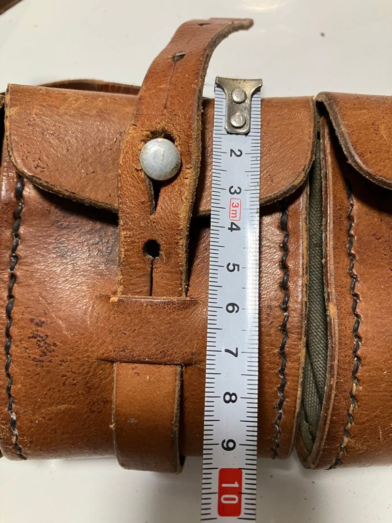スウェーデン軍 5連 レザー バンダリア カオスポーチ 実物 官給品 50's