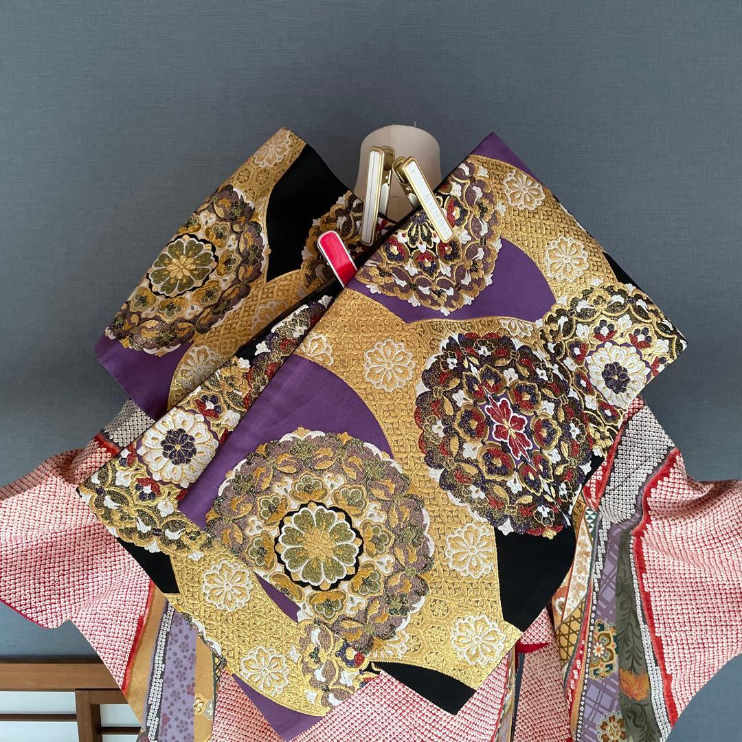 振袖フルセット のしめ絞り柄 成人式振袖 振袖 裄丈69 ますいわ屋謹製