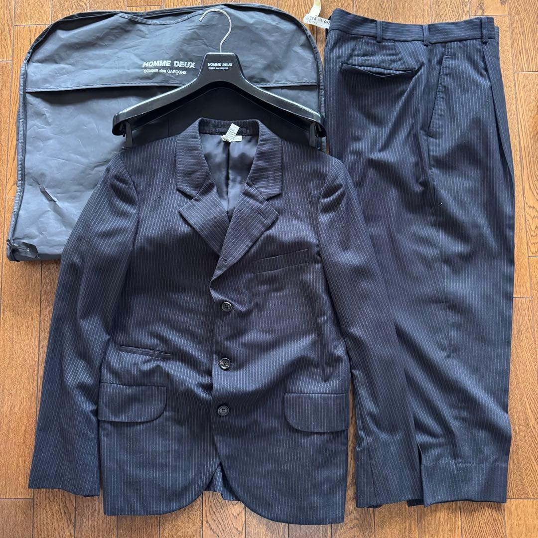 Comme des Garcons HOMME DEUX ストライプ スーツ つっちー｜COMME des GARCONS HOMME DEUXのスーツセットを使った