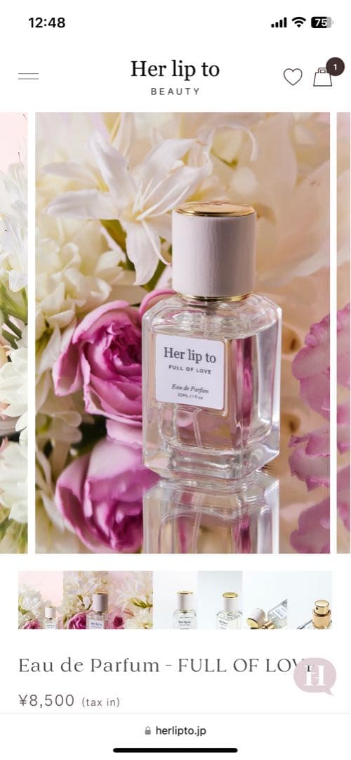 Her lip to Eau de Parfum - FULL OF LOVE - メルカリ