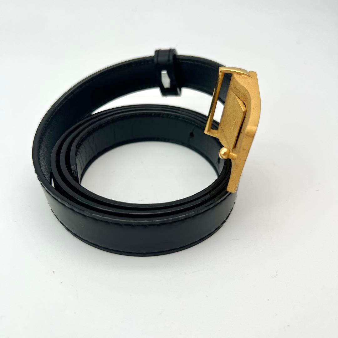 美品✨ 新品ベルト エルメス 馬車ロゴ ベルト ゴールド ブラック