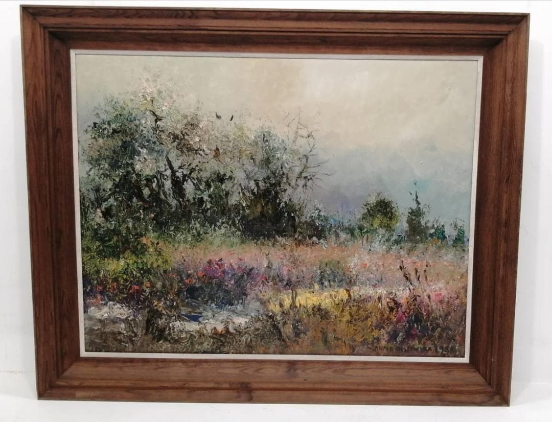 1【真作】アンナ・オルシェウスカ 風景 油彩 1988 ポーランド 真作】アンナ・オルシェウスカ 風景 油彩 1988 ポーランド 真作