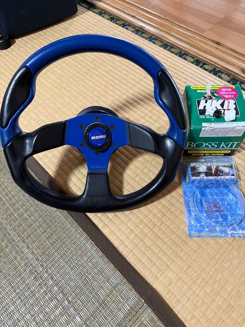 momo ステアリング 350mm 青黒 + HKB BOSS OT-250 楽天市場】【お買い物マラソンクーポン対象】HKB SPORTS ステアリング