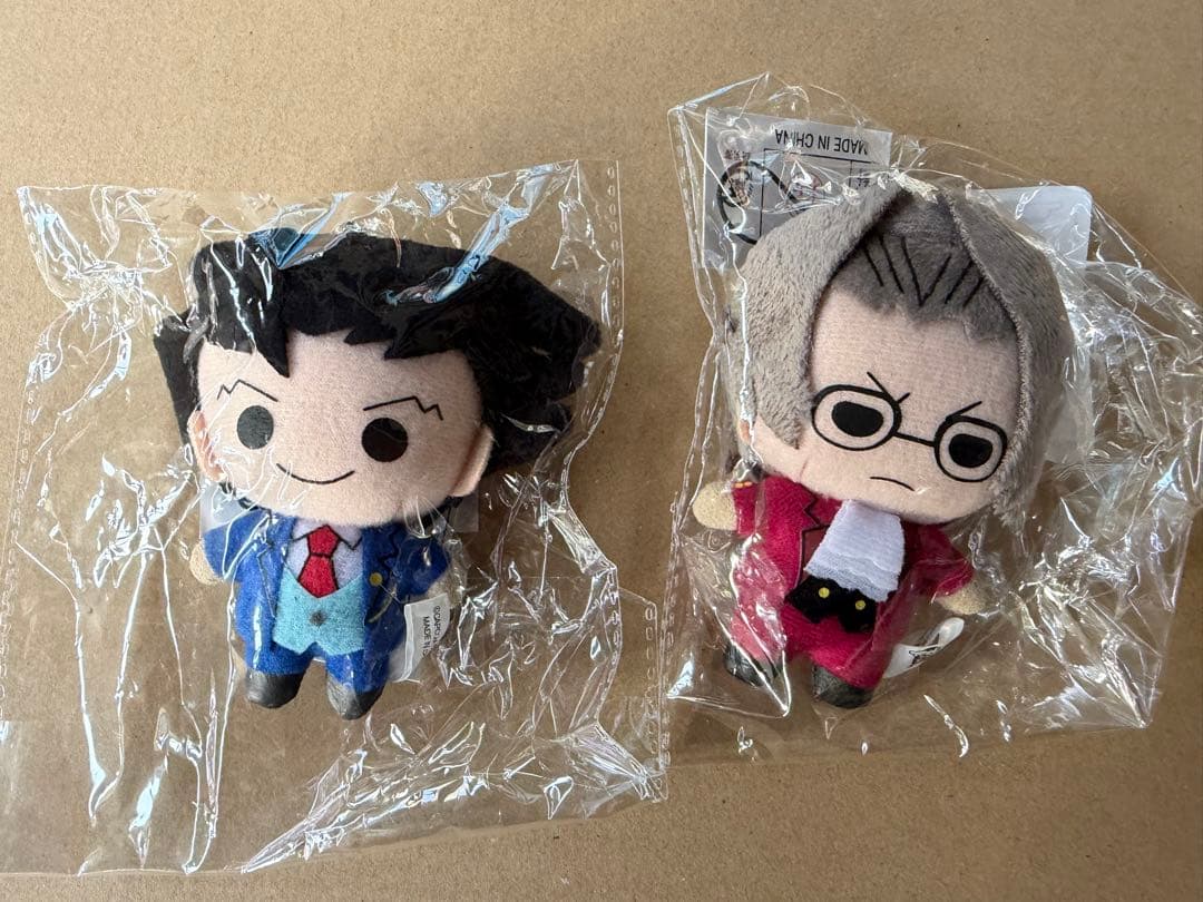 逆転裁判 ぬいぐるみストラップ 御剣怜侍 成歩堂龍一 セット 逆転裁判 ぬいぐるみ人形 成歩堂 龍一/御剣 怜侍/綾里 真宵