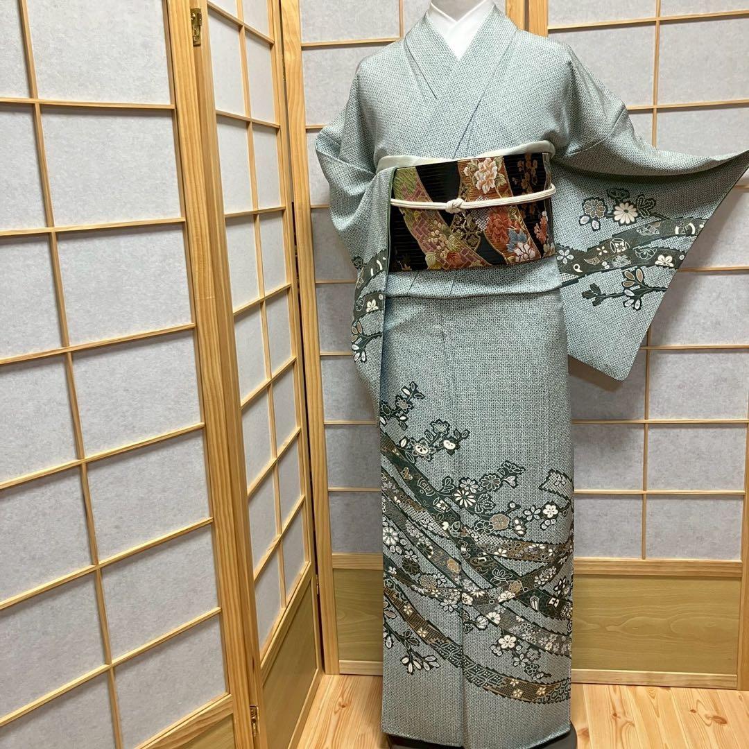 みーちゃん様［7155］訪問着 美品 熨斗目文様 鹿の子柄 金彩 正絹 着物 袷 楽天市場】訪問着 新古品の通販