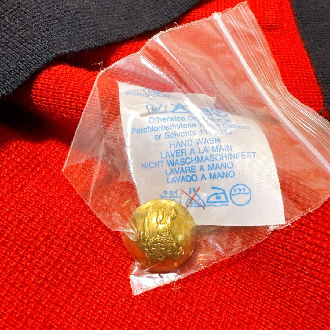 Burberrys旧タグカーディガン 赤 金ボタン ホースマーク 80年代