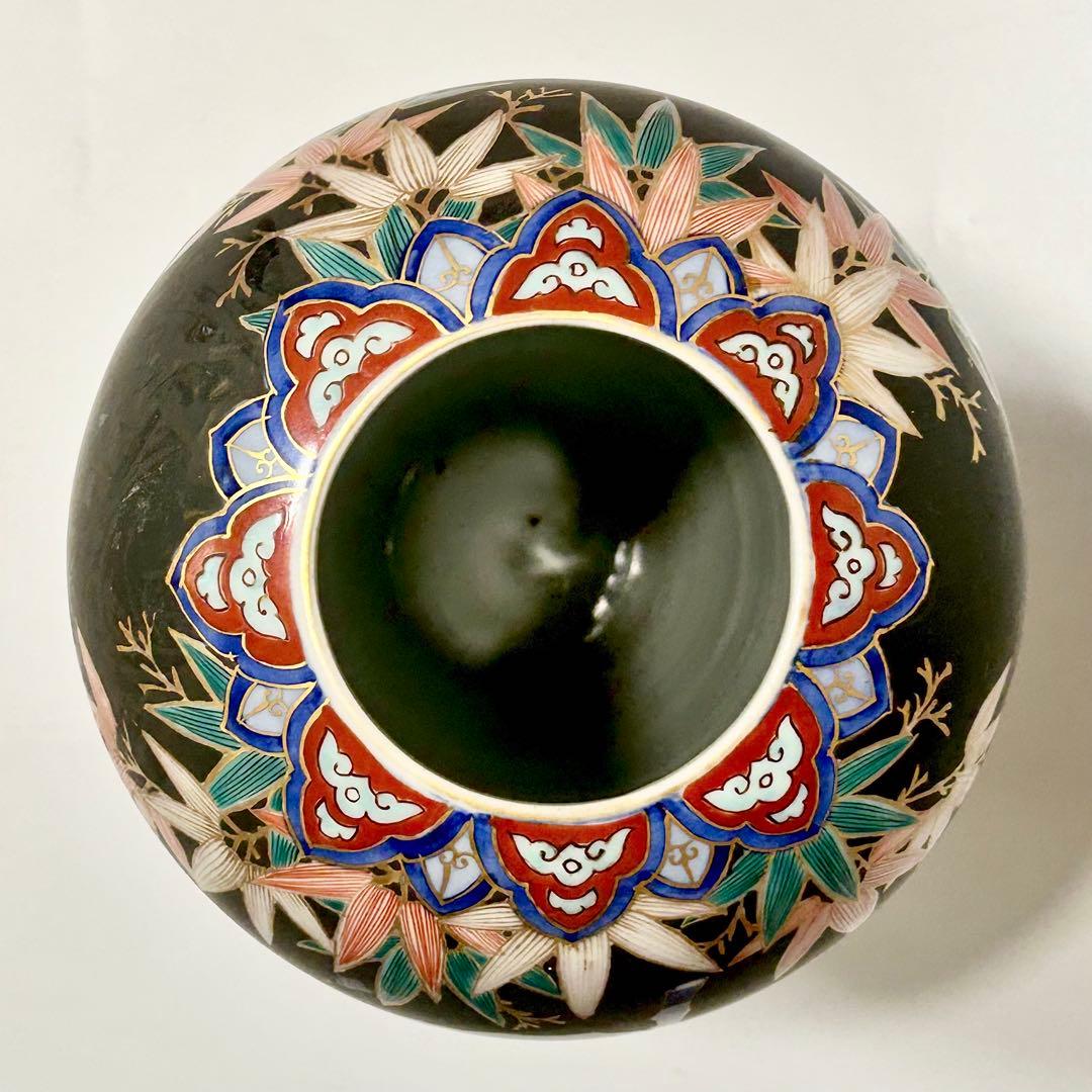 明治初期 香蘭社 褐地色絵竹林賢人図花瓶 有田焼 伊万里 - メルカリ