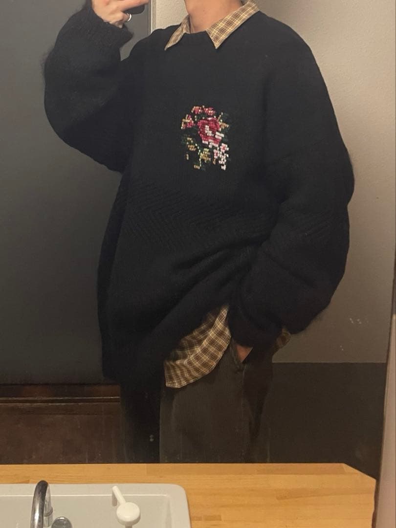 DAIRIKU 21AW Flower Knit 花柄刺繍モヘアニット - メルカリ