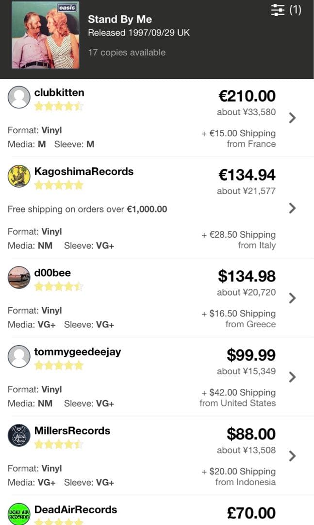 oasis STAND BY ME 12インチ UKオリジナルレコード - メルカリ