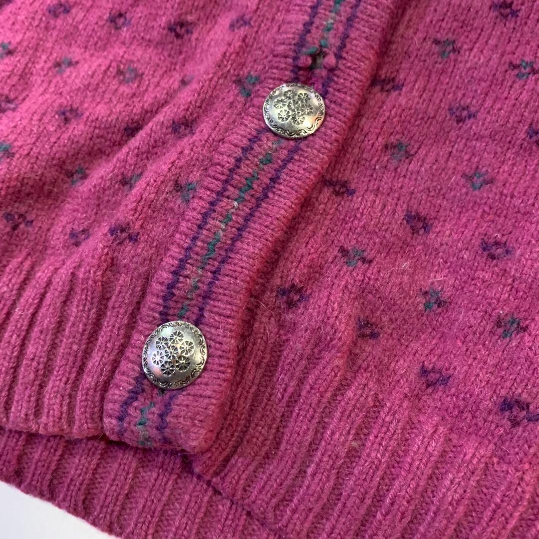 usa古着 80s 90s 黒タグ Eddie Bauer ニットカーディガン - メルカリ