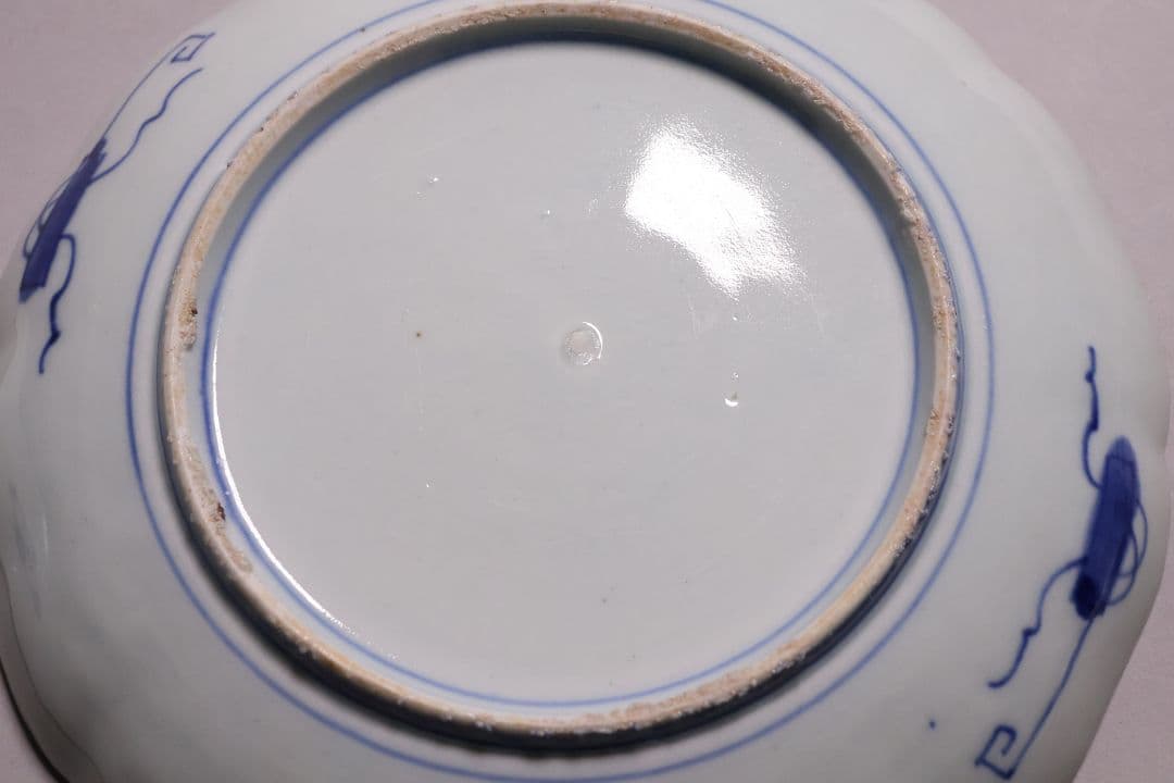 CM119】古伊万里 色絵 中皿 2枚 盛皿 幅22.3cm 錦手 花鳥