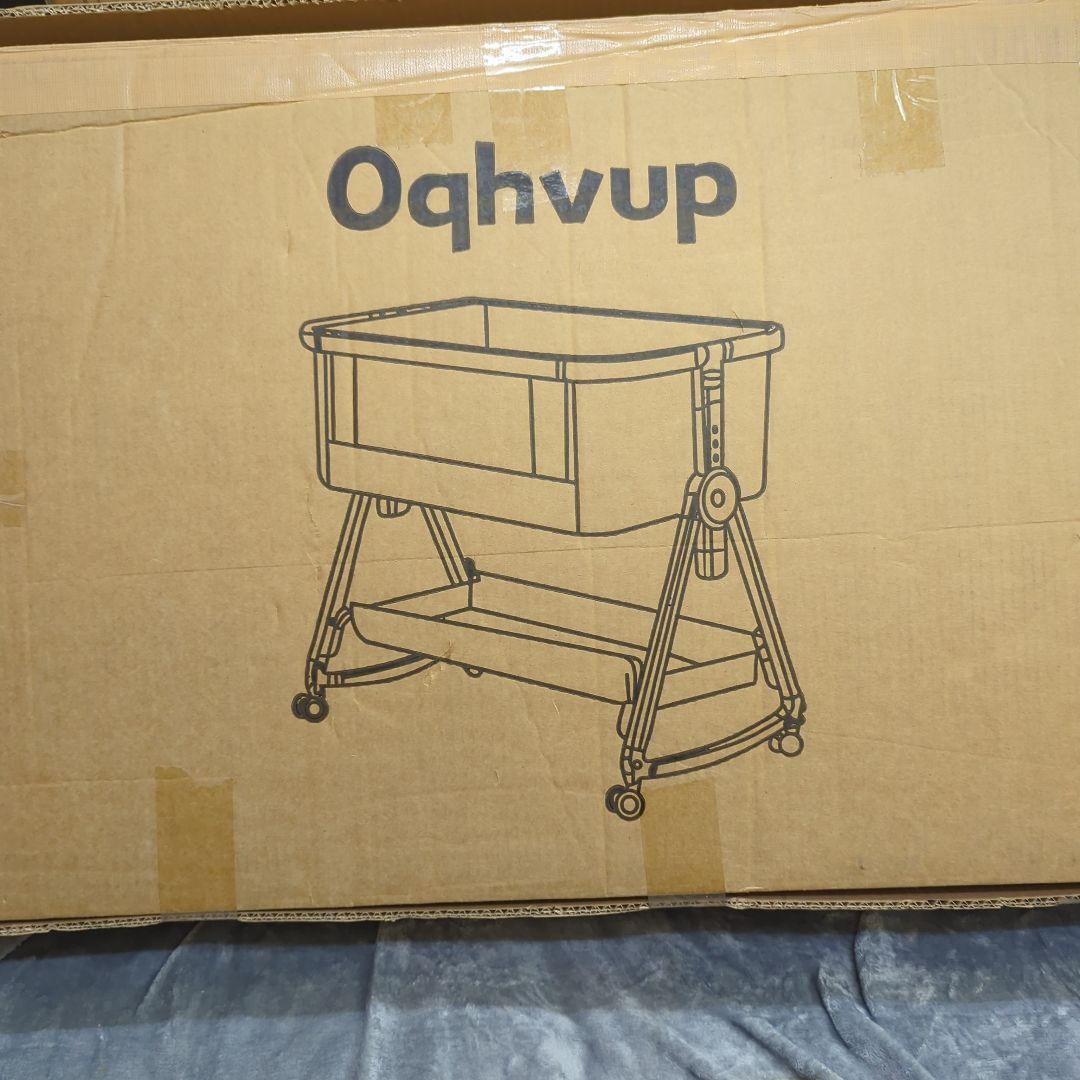Oqhvup ベビーベッド 添い寝 乳児用ベッド 新生児ベッド 高さ6段調節