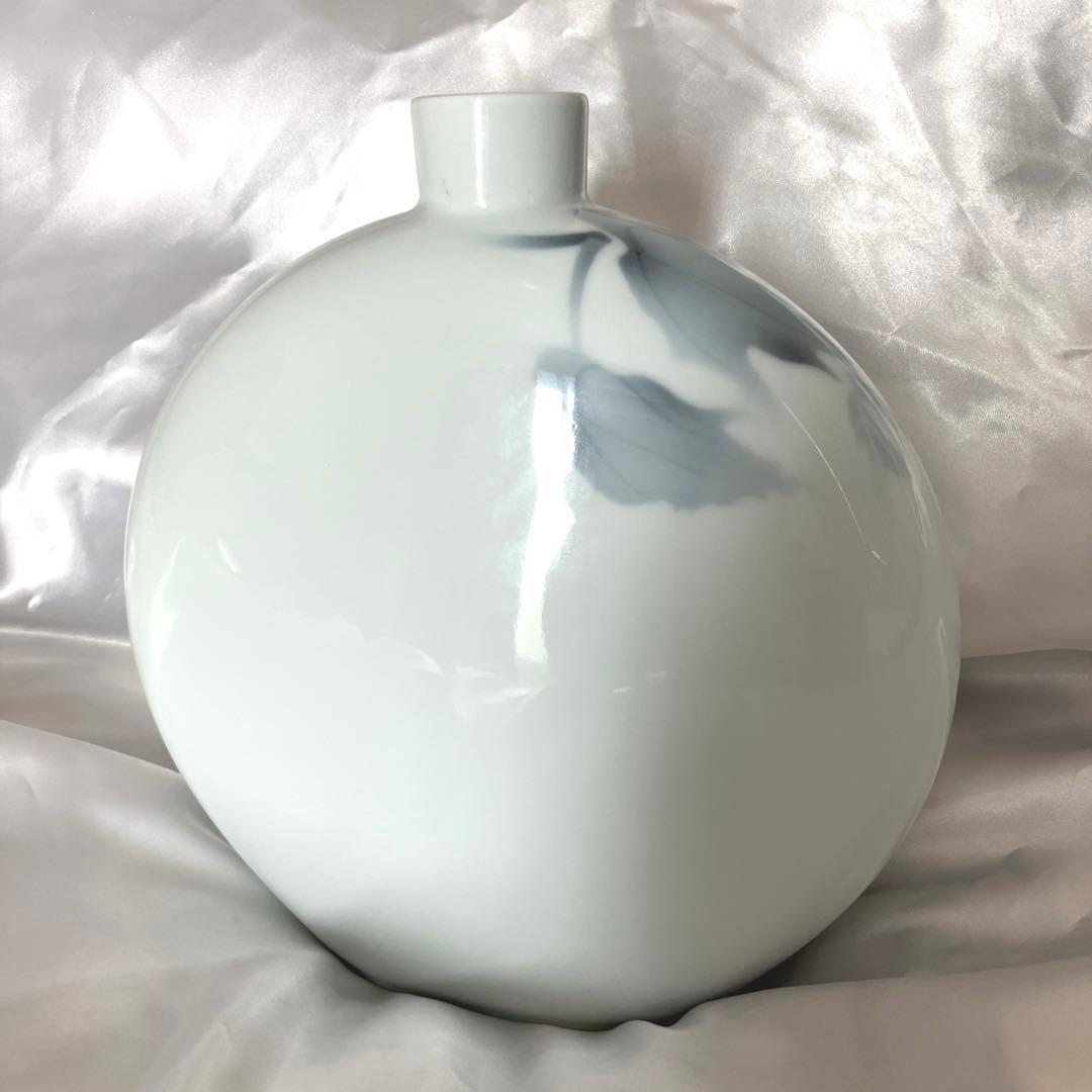 深川製磁 牡丹 薄墨白牡丹 花瓶 一輪挿し - メルカリ