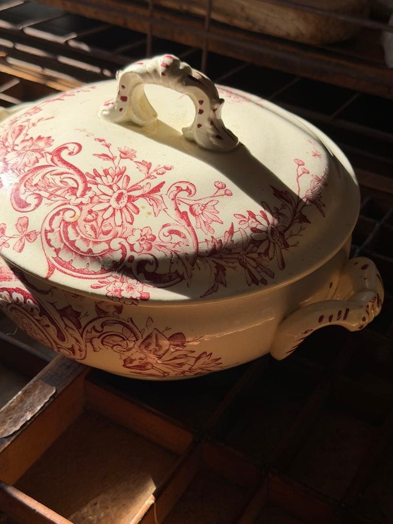 ⚫︎フランスアンティーク⚫︎HB&C ショワジールロワ窯⚫︎深赤色の