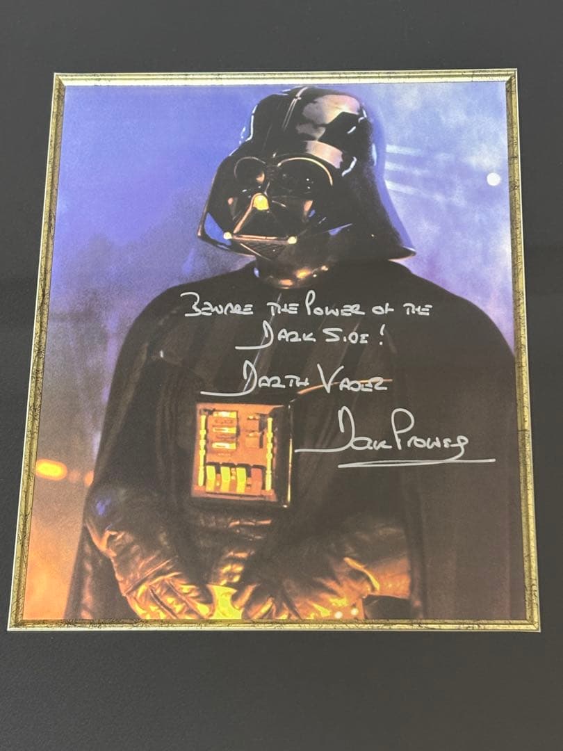 ダース・ベイダー サイン入りアートフレーム 保証書付き - メルカリ