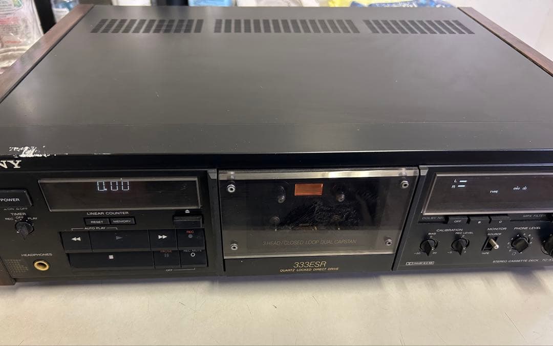 SONY TC-K333ESR カセットデッキESシリーズ 通電確認済みジャンク SONY TC-K333ESR カセットデッキESシリーズ 通電確認済みジャンク