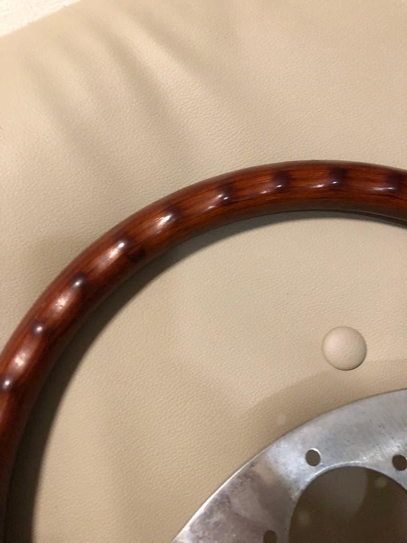 送料込み】PRONTO ウッドステアリング ハンドル ホーンキャップ付き