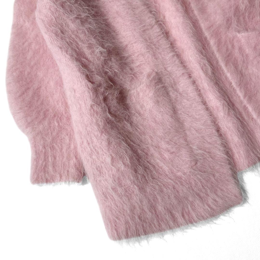 ストラ stola. アルパカ混 シャギーニット カーディガン ピンク - メルカリ