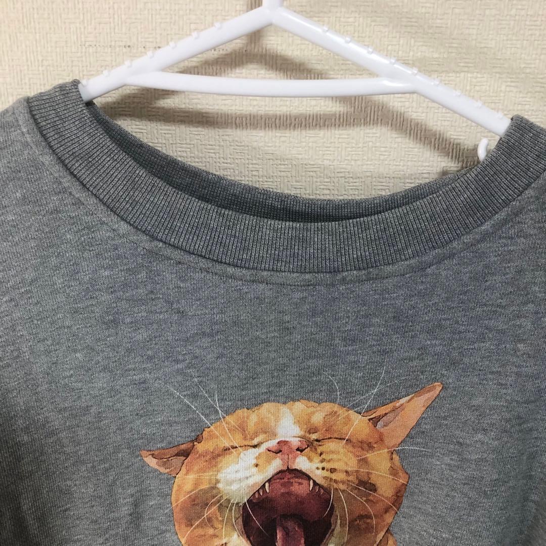 HARAPECO Neko Sweat(Akubi)-グレー