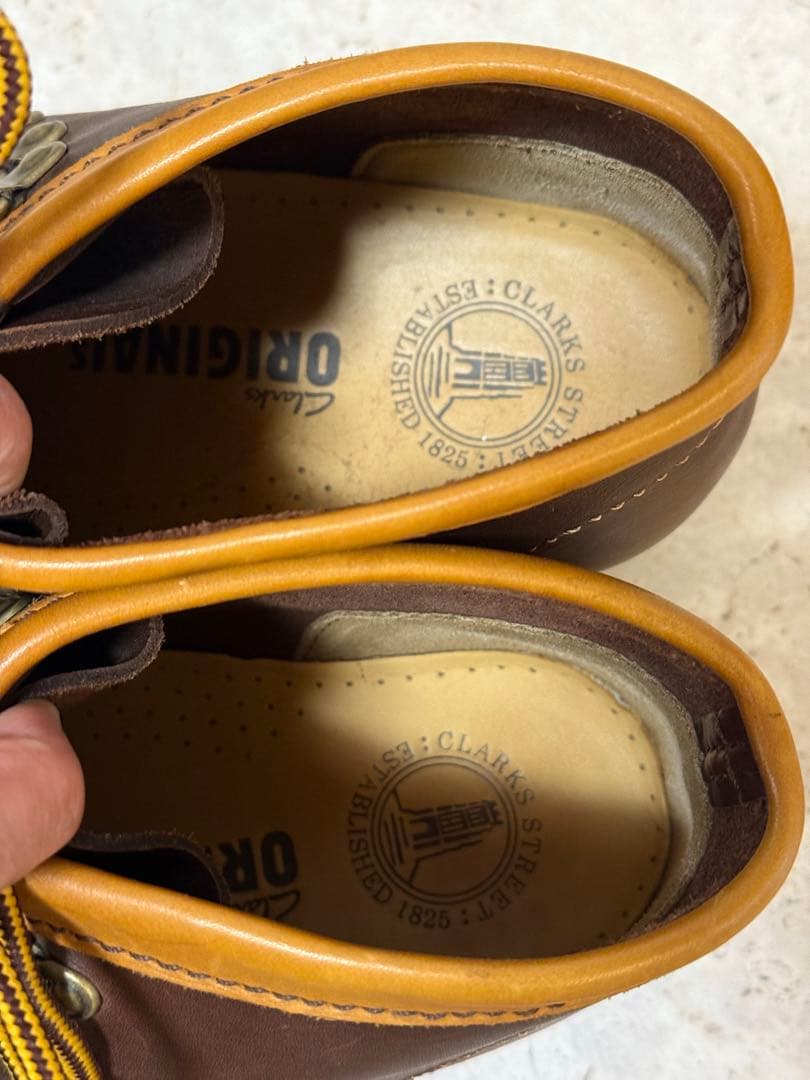 美品 クラークス ワラビー ロック ROCK EBONY LEATHER 2 7