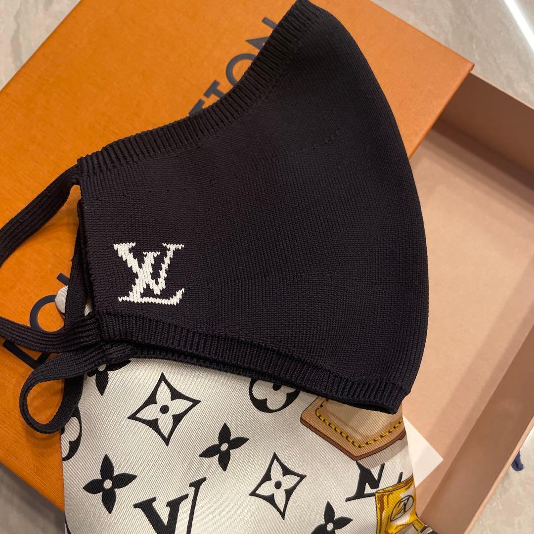 Louis Vuitton マスク 黒　新品未使用 ルイヴィトンマスク マイユ 黒 レディース その他ファッション雑貨