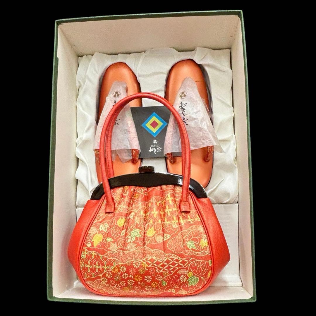 14）草履バッグセット・本革／おき宗謹製 - メルカリ