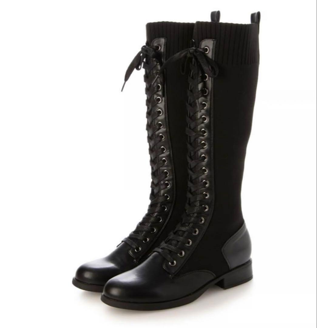 イシカワラボ EVOL 編み上げニットブーツ - メルカリ