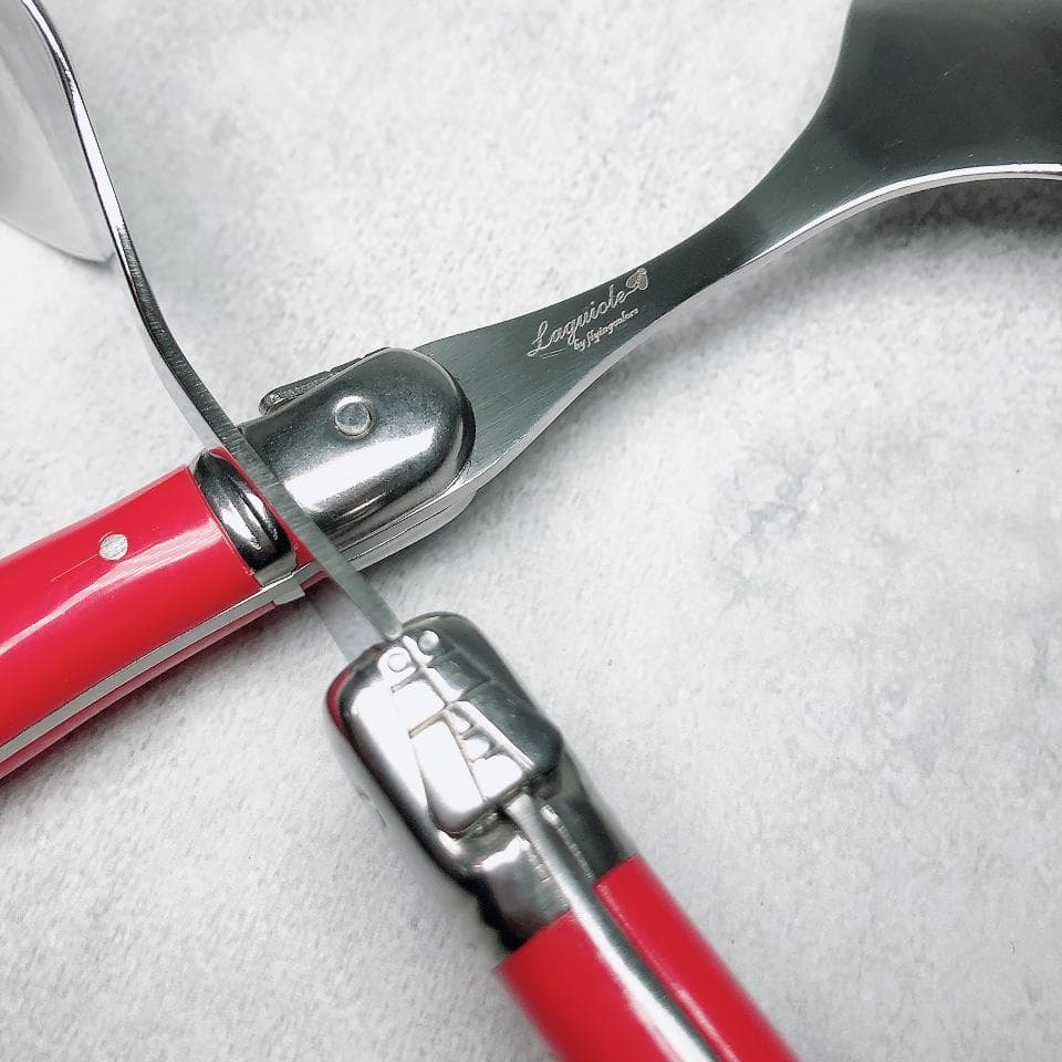 数量限定】LAGUIOLE ラギオール カトラリー 34本セット レッド 赤