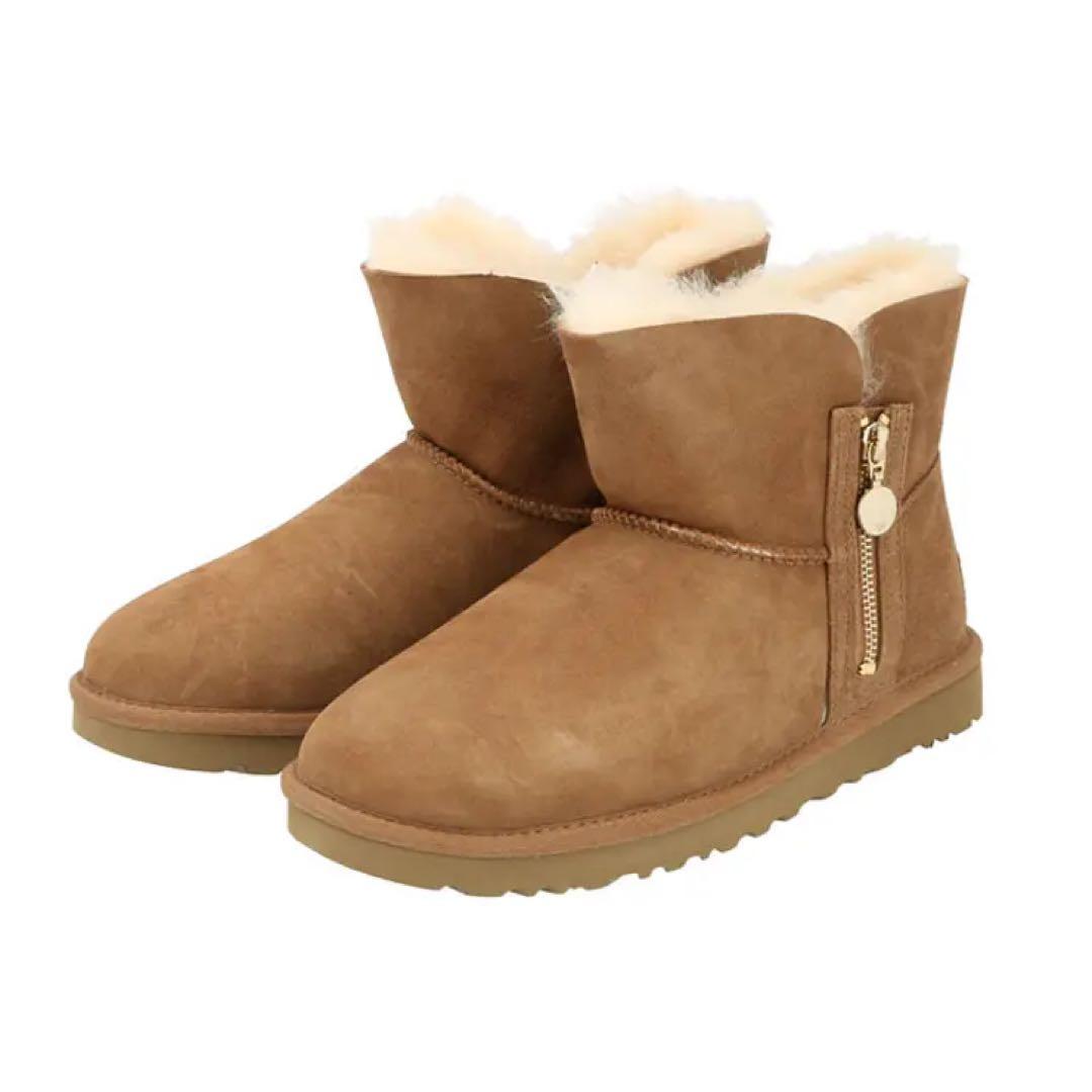 靴 ugg bailey zip mini UGG CLASSIC MINI BAILEY ZIP MINI CHESTNUT WATER RESISTANT BOOT US