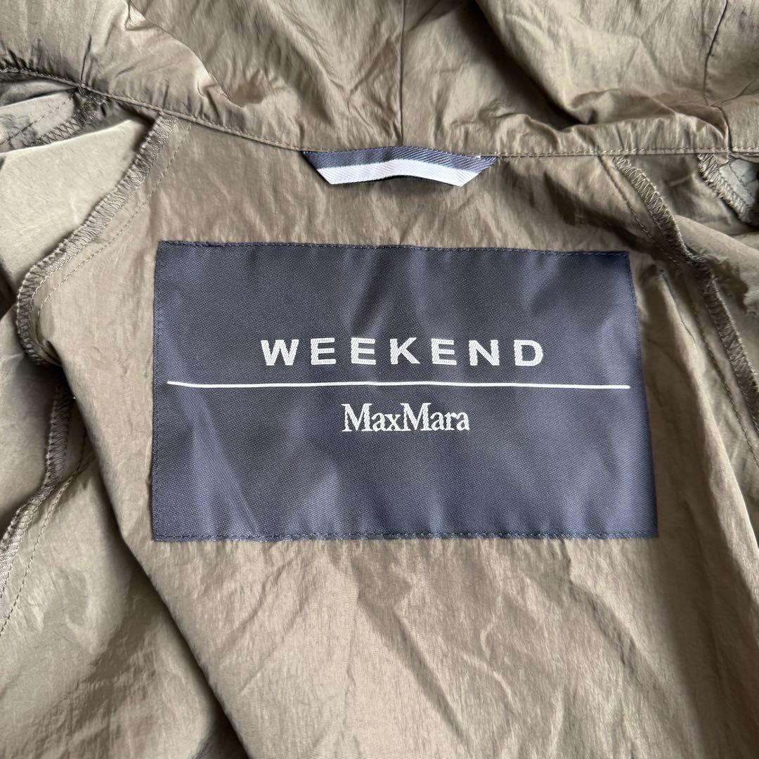 美品マックスマーラギャザーモッズコートカーキ38 スプリングコート