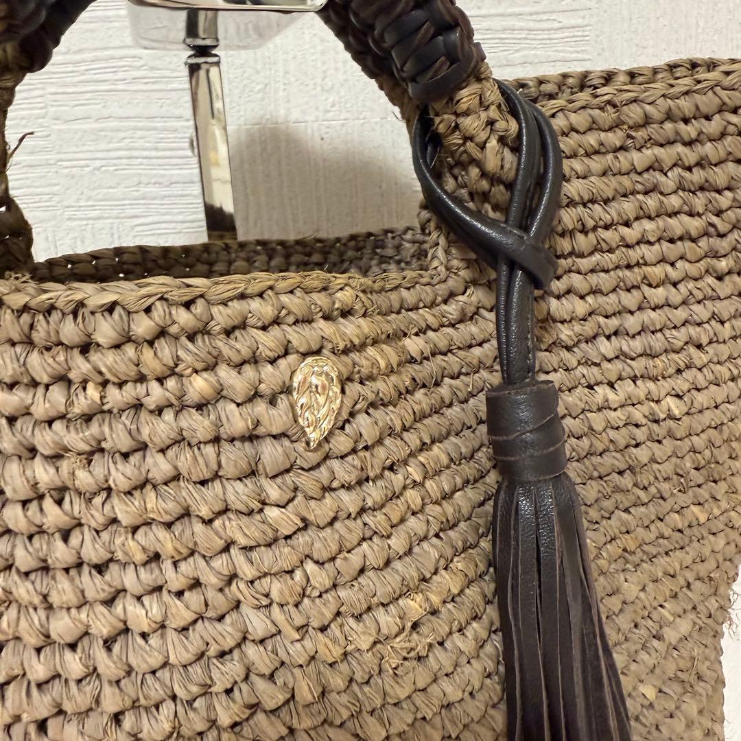 極美品】ヘレンカミンスキー ラフィア かごバッグ タッセル - メルカリ