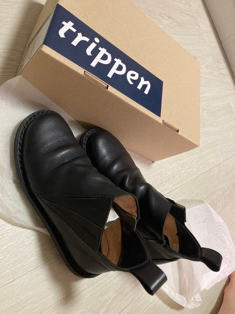 美品　トリッペン Kinky キンキー サイドゴアブーツ 本革 ブラック trippen（トリッペン） KINKY-WAW キンキー BLK-BK ブラック ブーツ