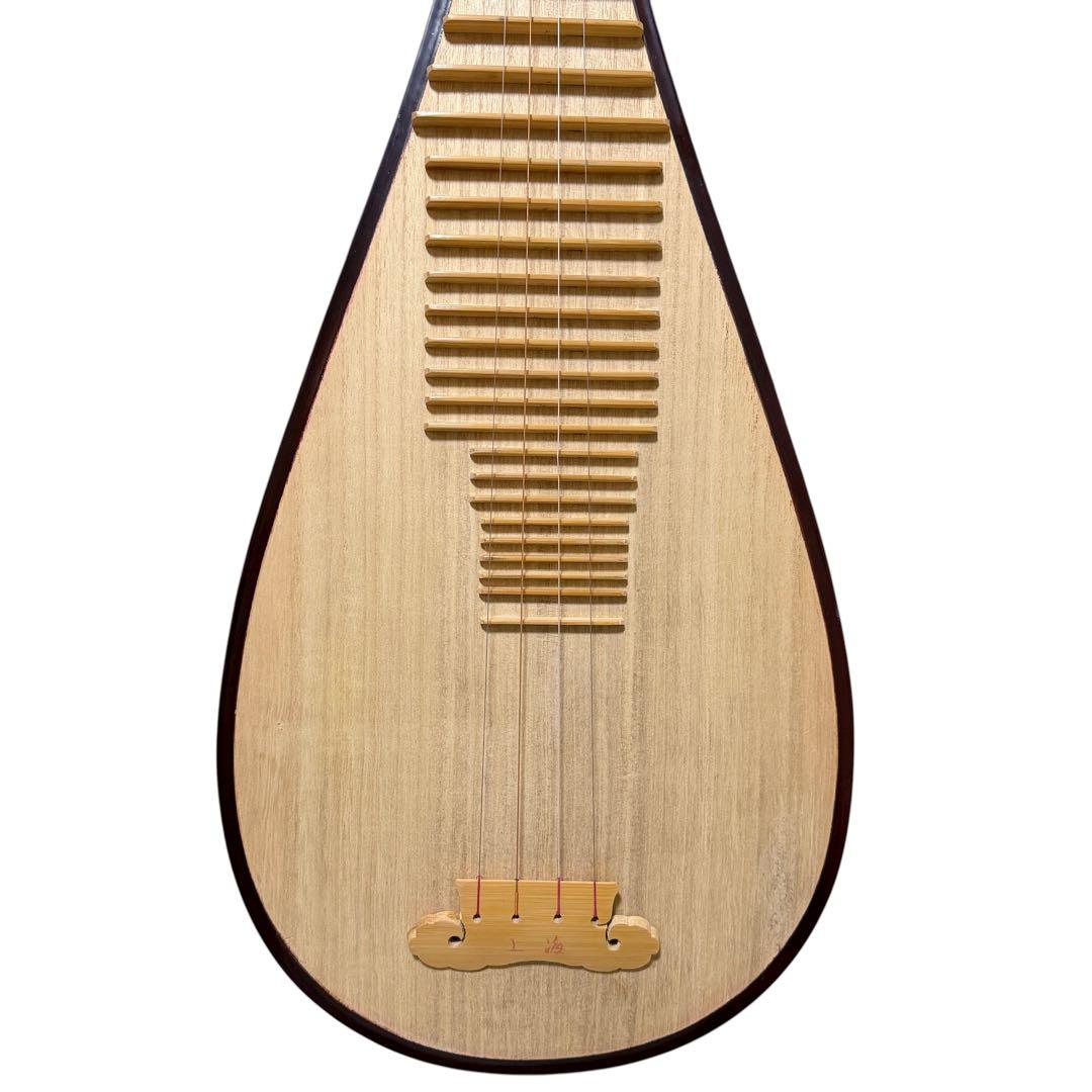 美品】牡丹彫刻付き 中国琵琶 ピーパ 響き豊かな工芸モデル 新品弦1.2