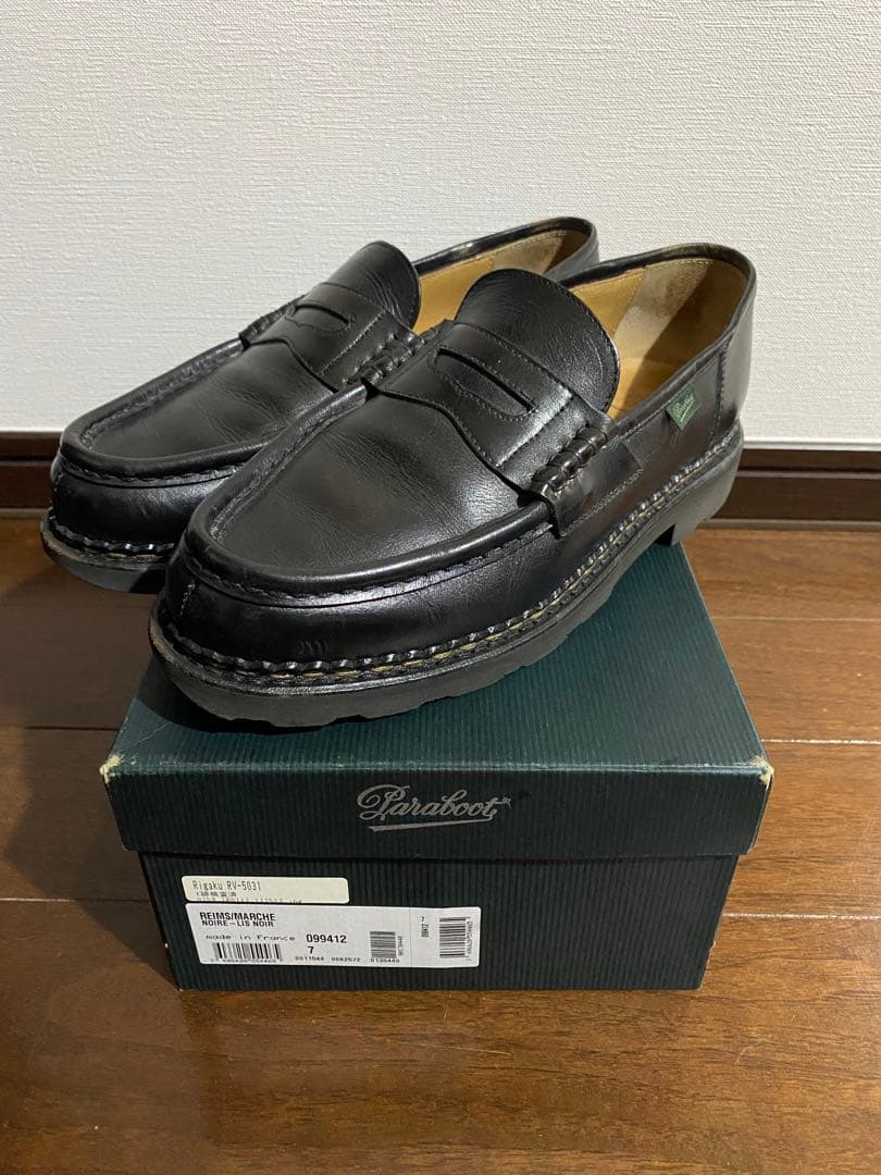 Paraboot REIMS NOIRランス ブラックUK7.0 - メルカリ