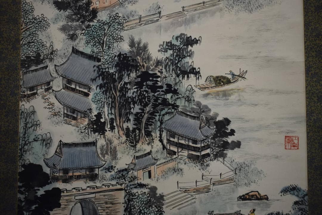 不詳/作者不詳/古寒山寺図/大幅/布袋屋掛軸HF-705 - メルカリ