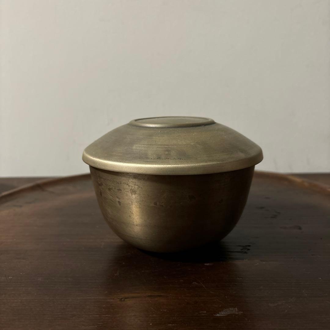 韓国 古い真鍮製の器 3点 その16アンティーク 古道具 韓国骨董 李朝