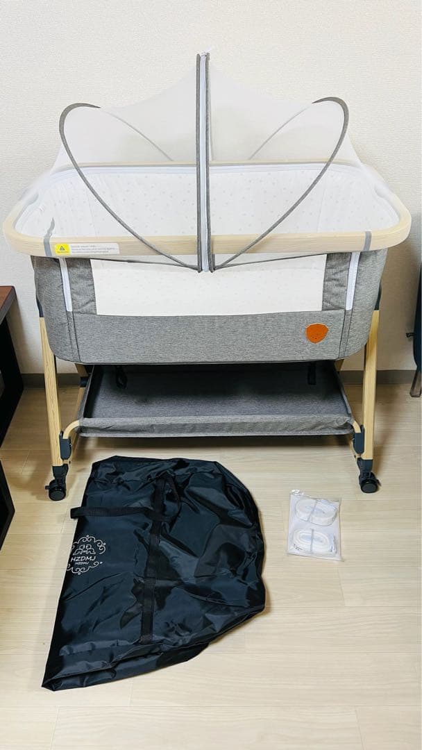 HZDMJ 新生児ベビーベッド 折りたたみ 添い寝ベッド